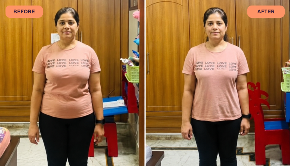Client before and after