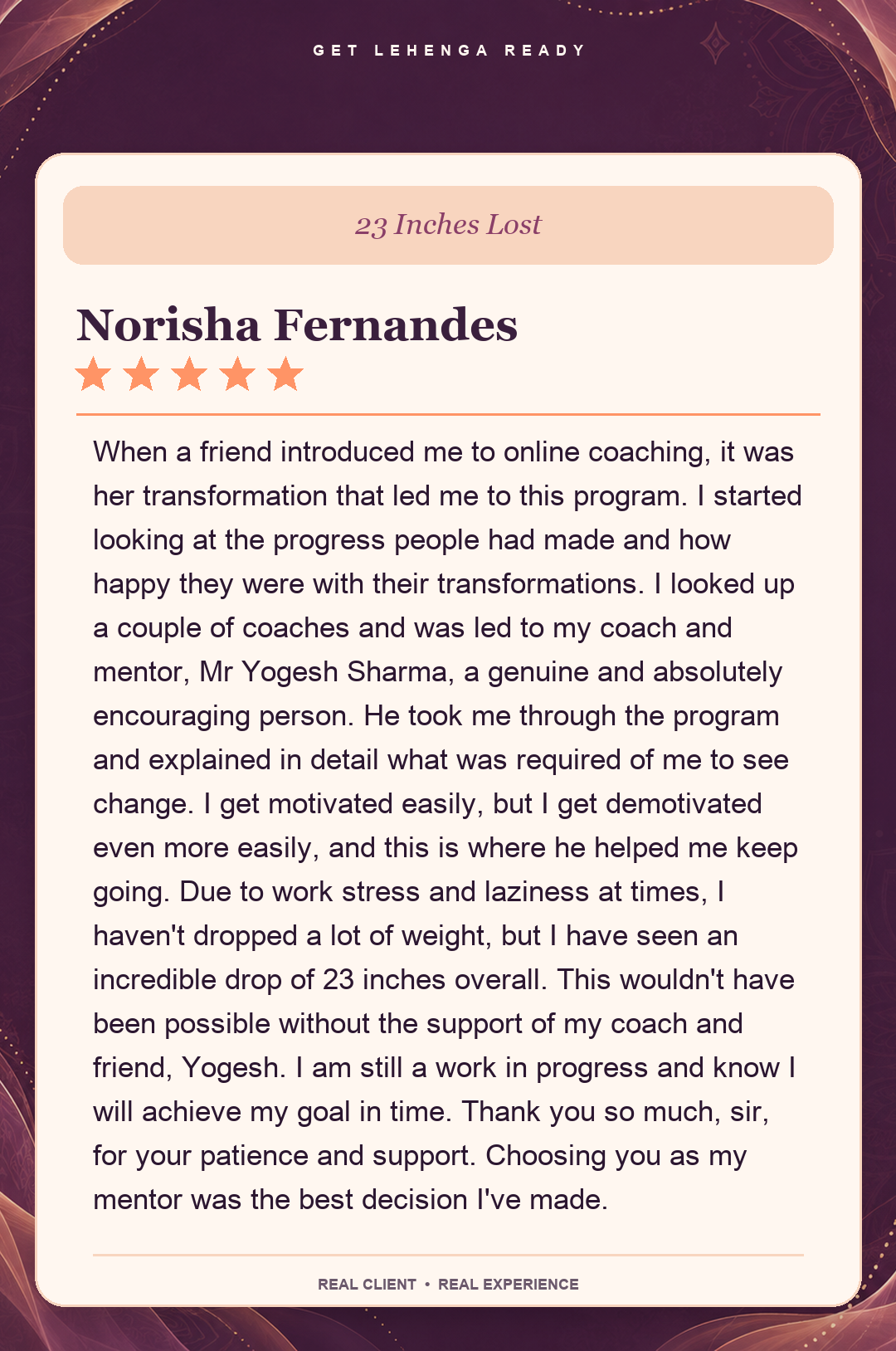 Norisha Fernandes: 23 Inches Lost