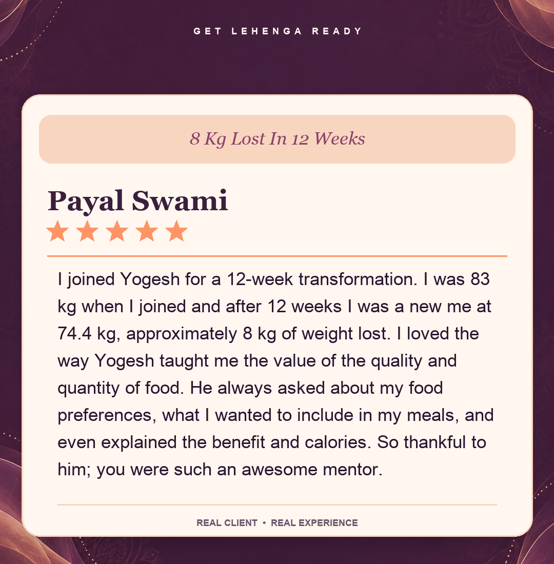 Payal Swami: 8 Kg Lost In 12 Weeks